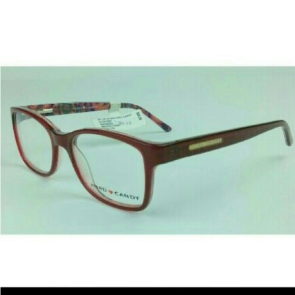 Hard Candy Accessories Hard Candy Hc28 Red Pattern Eyeglasses For